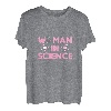 Damen Woman In Science Scientist Chemistry Biology Mathematik T-Shirt
