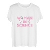 Damen Woman In Science Scientist Chemistry Biology Mathematik T-Shirt