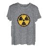 Vintage Warnung Nuclear Radioaktive Zeichen Distressed T-Shirt
