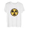 Vintage Warnung Nuclear Radioaktive Zeichen Distressed T-Shirt
