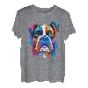 Colorful Boxer Splash Art Boxer Hundebesitzer T-Shirt