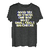 Good Sex No Stress One Boo No Ex (Rückenprint) Rap Spruch T-Shirt