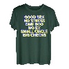 Good Sex No Stress One Boo No Ex (Rückenprint) Rap Spruch T-Shirt