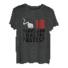 18 Years Ago I Was The Fastest Funny Age Geburtstagsgeschenk T-Shirt