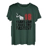 18 Years Ago I Was The Fastest Funny Age Geburtstagsgeschenk T-Shirt