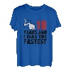 18 Years Ago I Was The Fastest Funny Age Geburtstagsgeschenk T-Shirt