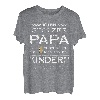 Herren Vatertagsgeschenk stolzer Papa vier Kinder lustiges Herren T-Shirt
