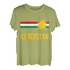 Kurdisches Symbol, Kurdistan-Flagge. T-Shirt