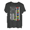 Dad Autism Awareness Shirt für Herren, Autismus, US-Flagge, Dad Daddy T-Shirt