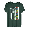 Dad Autism Awareness Shirt für Herren, Autismus, US-Flagge, Dad Daddy T-Shirt
