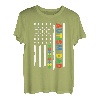 Dad Autism Awareness Shirt für Herren, Autismus, US-Flagge, Dad Daddy T-Shirt