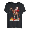 Santa Riding Giraffe Rentier Weihnachten Weihnachtsmann Giraffe Liebhaber T-Shirt