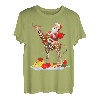 Santa Riding Giraffe Rentier Weihnachten Weihnachtsmann Giraffe Liebhaber T-Shirt