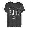 Herren DER MIT DEM HUND GEHT Hundepfoten Spruch Gassigehen Gassi T-Shirt