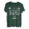 Herren DER MIT DEM HUND GEHT Hundepfoten Spruch Gassigehen Gassi T-Shirt