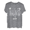 Herren DER MIT DEM HUND GEHT Hundepfoten Spruch Gassigehen Gassi T-Shirt