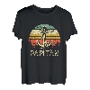 Papitän Papa und Kapitän Retro Anker Vatertag T-Shirt