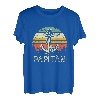 Papitän Papa und Kapitän Retro Anker Vatertag T-Shirt
