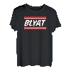 BLYAT Stripe Logo Print Russisches T-Shirt