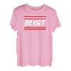 BLYAT Stripe Logo Print Russisches T-Shirt