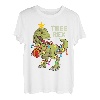 Weihnachtsmann Dinosaurier Kinder Jungen Männer Weihnachtsbeleuchtung Baum Rex T-Shirt