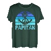 Herren Papitän Vater Papa Kapitän Lustiger Retro Anker Vatertag T-Shirt