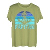 Herren Papitän Vater Papa Kapitän Lustiger Retro Anker Vatertag T-Shirt