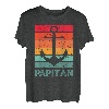 Herren Papitän | Papa und Kapitän Lustiges Retro Anker Vatertag T-Shirt