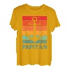 Herren Papitän | Papa und Kapitän Lustiges Retro Anker Vatertag T-Shirt