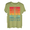 Herren Papitän | Papa und Kapitän Lustiges Retro Anker Vatertag T-Shirt