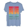 Herren Papitän | Papa und Kapitän Lustiges Retro Anker Vatertag T-Shirt