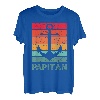 Herren Papitän | Papa und Kapitän Lustiges Retro Anker Vatertag T-Shirt