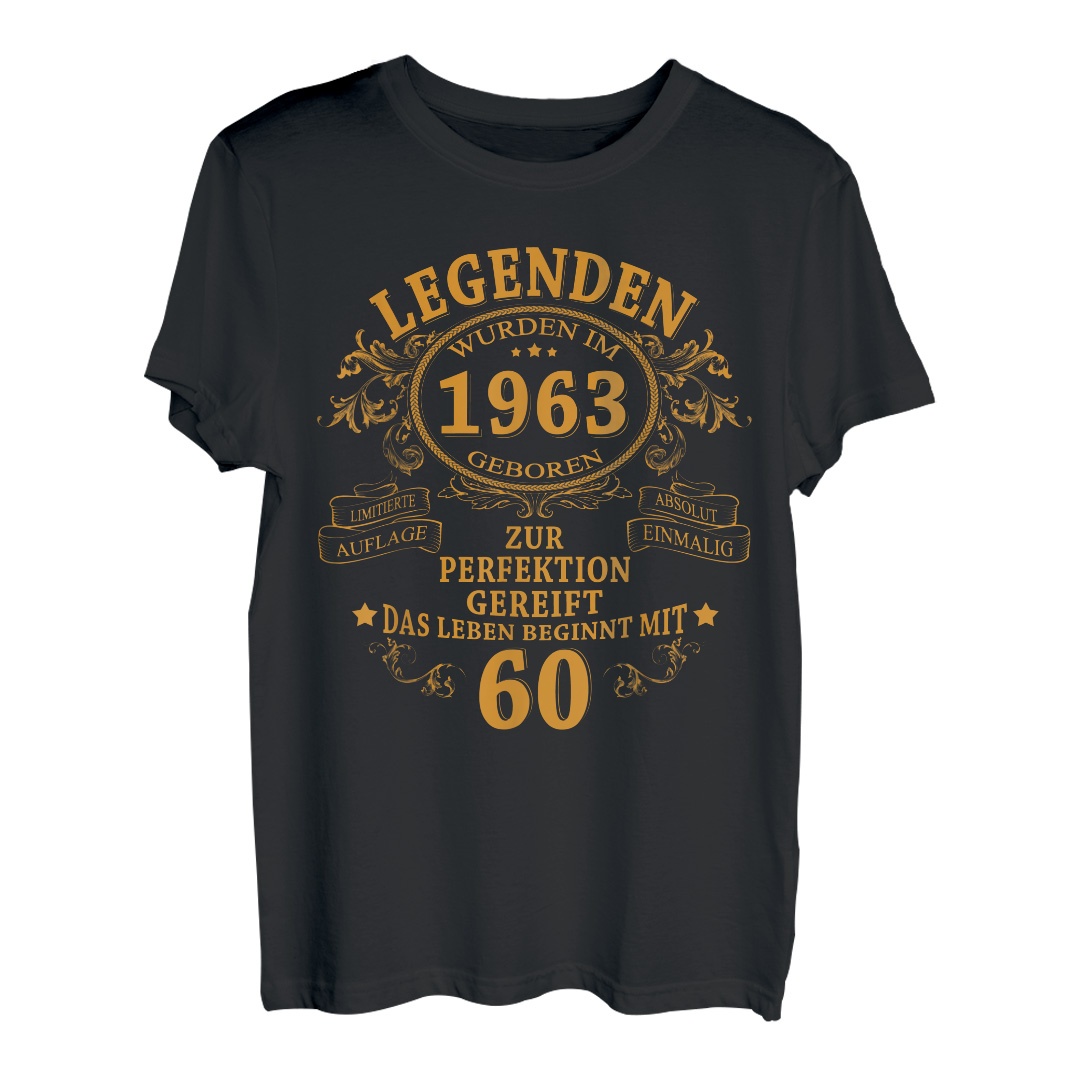 Legenden Wurden Im 1963 Geboren Geschenk 60 Geburtstag Mann T-Shirt