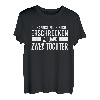 Lustiges Papa Geschenk Vater von Zwei Töchter Geschenkidee T-Shirt