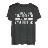 Lustiges Papa Geschenk Vater von Zwei Töchter Geschenkidee T-Shirt