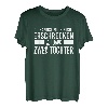 Lustiges Papa Geschenk Vater von Zwei Töchter Geschenkidee T-Shirt