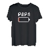 Herren Mini Me Batteriestand Vater Mutter Kind Family Partnerlook T-Shirt