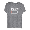 Herren Mini Me Batteriestand Vater Mutter Kind Family Partnerlook T-Shirt