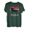 Norwegen Expedition Berge Elch Flagge T-Shirt