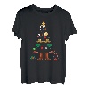 Weihnachtsbaum Weihnachten Neujahr Line Dance Xmas Winter T-Shirt