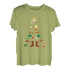 Weihnachtsbaum Weihnachten Neujahr Line Dance Xmas Winter T-Shirt