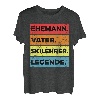 Lustiges Vintage Skifahrer Ehemann Vater Skilehrer Legende T-Shirt