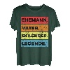 Lustiges Vintage Skifahrer Ehemann Vater Skilehrer Legende T-Shirt
