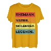 Lustiges Vintage Skifahrer Ehemann Vater Skilehrer Legende T-Shirt