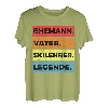 Lustiges Vintage Skifahrer Ehemann Vater Skilehrer Legende T-Shirt