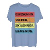 Lustiges Vintage Skifahrer Ehemann Vater Skilehrer Legende T-Shirt