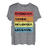 Lustiges Vintage Skifahrer Ehemann Vater Skilehrer Legende T-Shirt