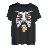 Schwangerschaftsankündigung für Papa Shirt Schwangere Skelett T-Shirt