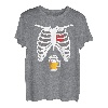 Schwangerschaftsankündigung für Papa Shirt Schwangere Skelett T-Shirt