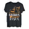 Bauarbeiter Lustig - Mein Held Fährt Bagger Papa Kinder T-Shirt